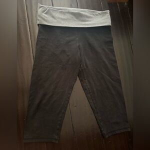 Pink Victoria's Secret Black and Gray Yoga Pants